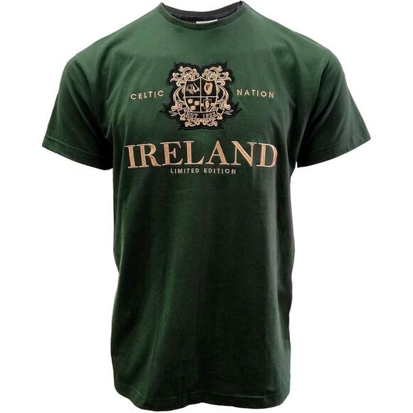 Traditional Craft Ireland Green Limited Edition Crest T-Shirt MEDIUM - Picture 1 of 3